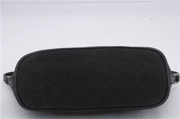 Authentic GUCCI Vintage Hand Bag Pouch Purse GG Canvas Leather 07198 Brown 8975D