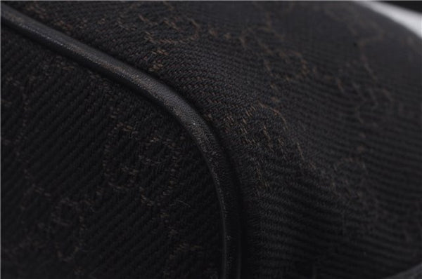 Authentic GUCCI Vintage Hand Bag Pouch Purse GG Canvas Leather 07198 Brown 8975D