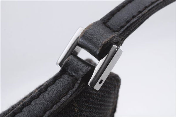 Authentic GUCCI Vintage Hand Bag Pouch Purse GG Canvas Leather 07198 Brown 8975D