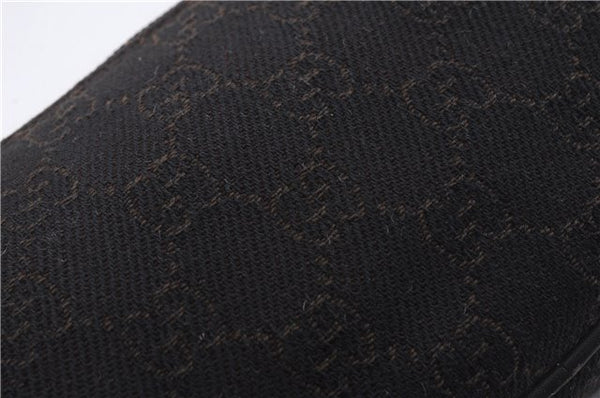 Authentic GUCCI Vintage Hand Bag Pouch Purse GG Canvas Leather 07198 Brown 8975D