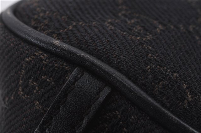 Authentic GUCCI Vintage Hand Bag Pouch Purse GG Canvas Leather 07198 Brown 8975D