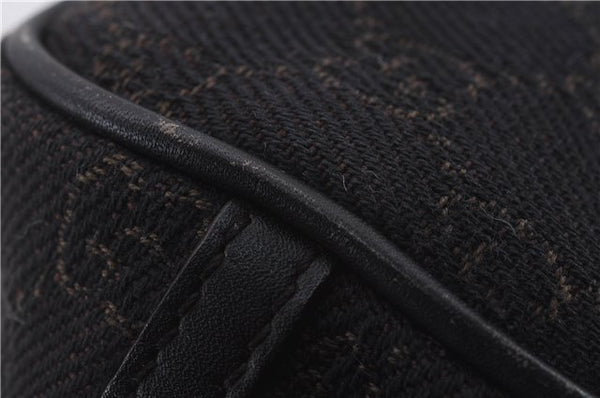 Authentic GUCCI Vintage Hand Bag Pouch Purse GG Canvas Leather 07198 Brown 8975D