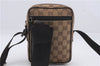 Authentic GUCCI Shoulder Cross Body Bag GG Canvas Leather 0181619 Brown 8976D