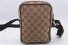 Authentic GUCCI Shoulder Cross Body Bag GG Canvas Leather 0181619 Brown 8976D