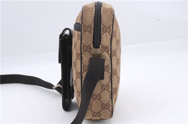 Authentic GUCCI Shoulder Cross Body Bag GG Canvas Leather 0181619 Brown 8976D