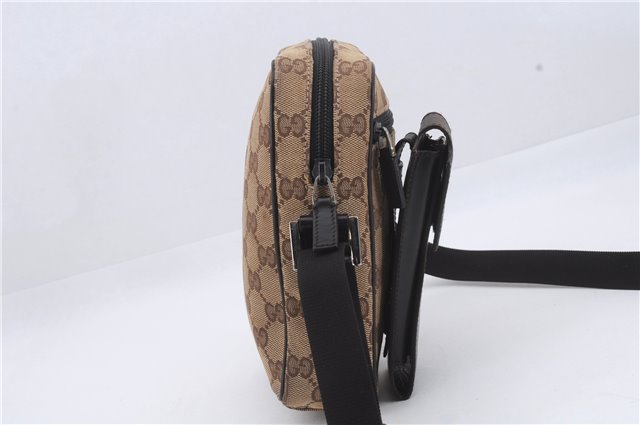 Authentic GUCCI Shoulder Cross Body Bag GG Canvas Leather 0181619 Brown 8976D