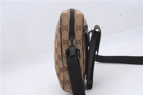 Authentic GUCCI Shoulder Cross Body Bag GG Canvas Leather 0181619 Brown 8976D