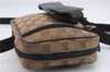 Authentic GUCCI Shoulder Cross Body Bag GG Canvas Leather 0181619 Brown 8976D