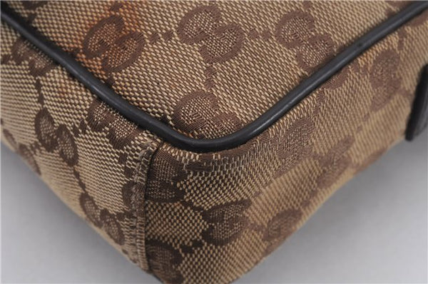 Authentic GUCCI Shoulder Cross Body Bag GG Canvas Leather 0181619 Brown 8976D