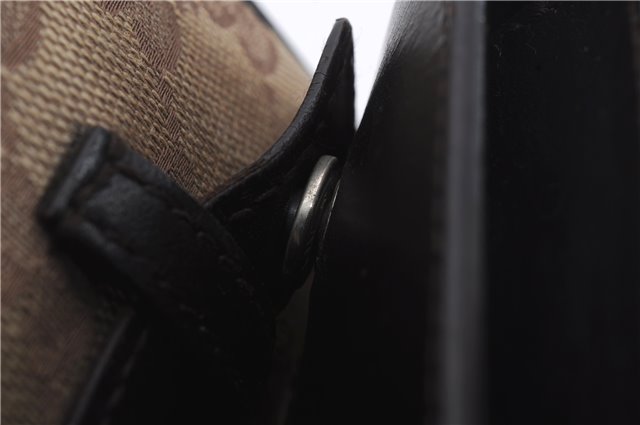 Authentic GUCCI Shoulder Cross Body Bag GG Canvas Leather 0181619 Brown 8976D