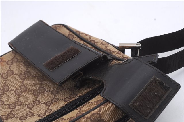 Authentic GUCCI Shoulder Cross Body Bag GG Canvas Leather 0181619 Brown 8976D