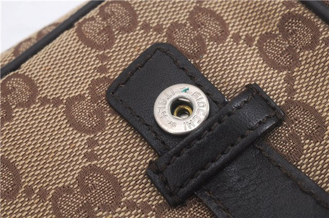 Authentic GUCCI Shoulder Cross Body Bag GG Canvas Leather 0181619 Brown 8976D