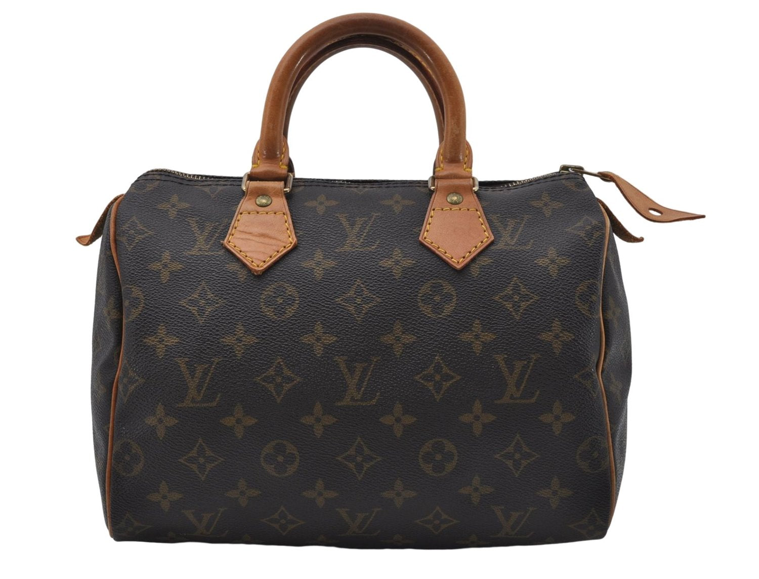 Authentic Louis Vuitton Monogram Speedy 25 Boston Hand Bag M41528 LV 8977D