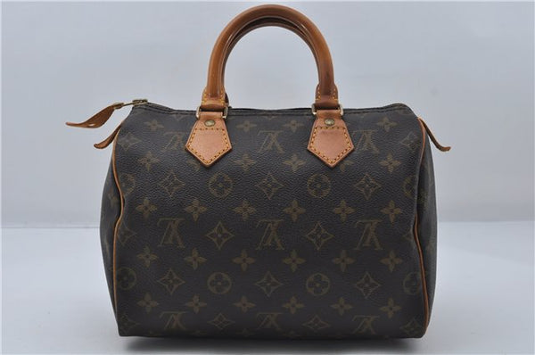 Authentic Louis Vuitton Monogram Speedy 25 Boston Hand Bag M41528 LV 8977D