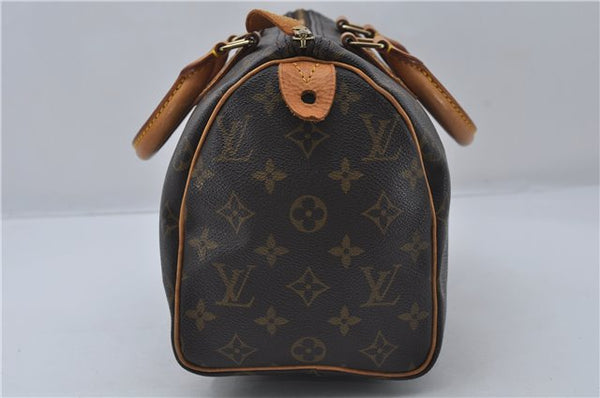 Authentic Louis Vuitton Monogram Speedy 25 Boston Hand Bag M41528 LV 8977D