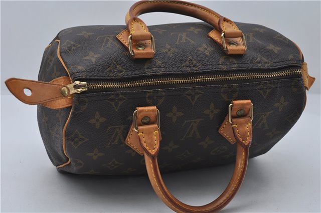 Authentic Louis Vuitton Monogram Speedy 25 Boston Hand Bag M41528 LV 8977D