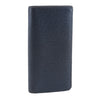 Auth Louis Vuitton Taiga Portefeuille Brazza Long Wallet Navy M30502 LV 8984D