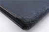 Auth Louis Vuitton Taiga Portefeuille Brazza Long Wallet Navy M30502 LV 8984D