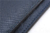 Auth Louis Vuitton Taiga Portefeuille Brazza Long Wallet Navy M30502 LV 8984D