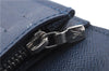 Auth Louis Vuitton Taiga Portefeuille Brazza Long Wallet Navy M30502 LV 8984D