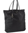 Authentic PRADA Vintage Nylon Tessuto Leather Shoulder Tote Bag Black 8984F