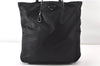 Authentic PRADA Vintage Nylon Tessuto Leather Shoulder Tote Bag Black 8984F