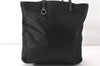 Authentic PRADA Vintage Nylon Tessuto Leather Shoulder Tote Bag Black 8984F