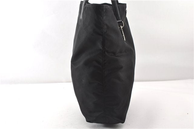 Authentic PRADA Vintage Nylon Tessuto Leather Shoulder Tote Bag Black 8984F