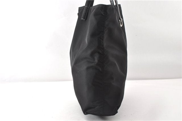 Authentic PRADA Vintage Nylon Tessuto Leather Shoulder Tote Bag Black 8984F