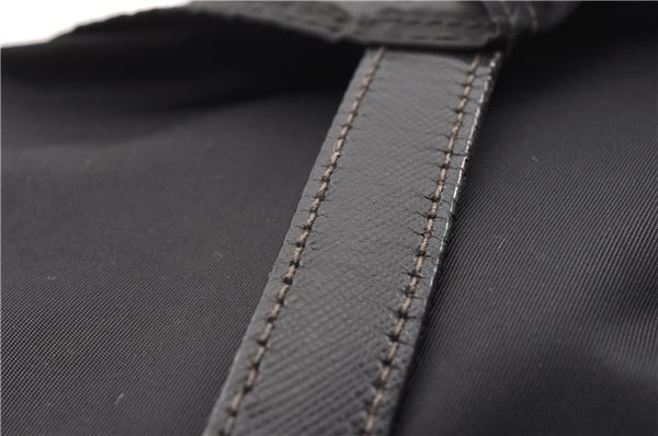 Authentic PRADA Vintage Nylon Tessuto Leather Shoulder Tote Bag Black 8984F