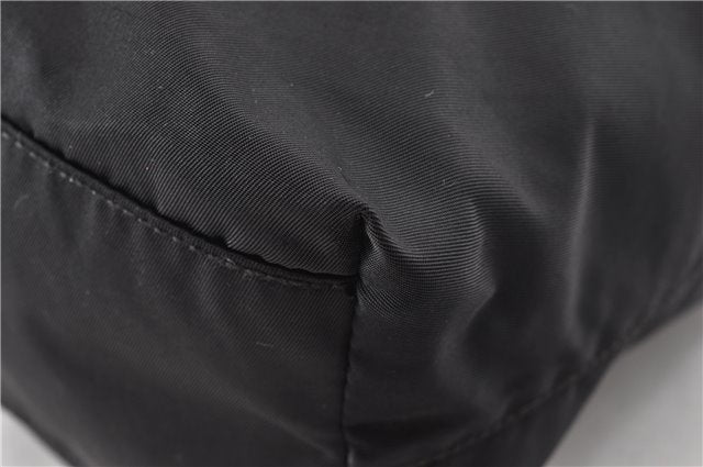 Authentic PRADA Vintage Nylon Tessuto Leather Shoulder Tote Bag Black 8984F
