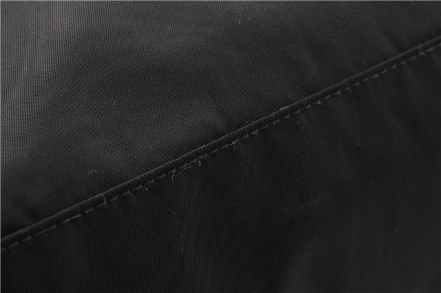 Authentic PRADA Vintage Nylon Tessuto Leather Shoulder Tote Bag Black 8984F