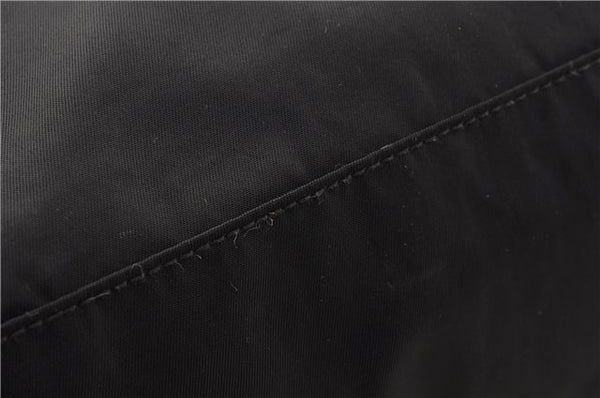Authentic PRADA Vintage Nylon Tessuto Leather Shoulder Tote Bag Black 8984F