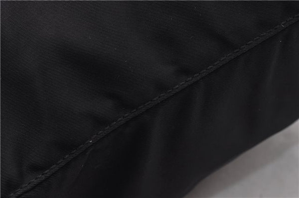 Authentic PRADA Vintage Nylon Tessuto Leather Shoulder Tote Bag Black 8984F
