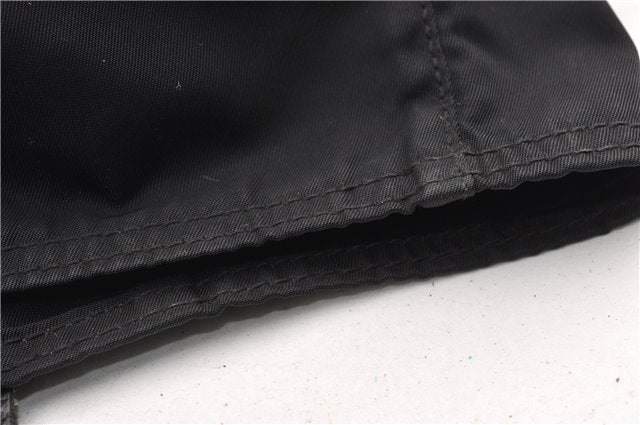 Authentic PRADA Vintage Nylon Tessuto Leather Shoulder Tote Bag Black 8984F