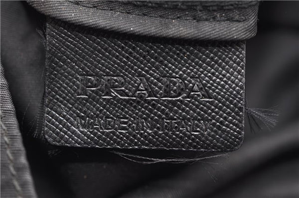Authentic PRADA Vintage Nylon Tessuto Leather Shoulder Tote Bag Black 8984F