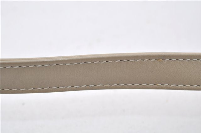 Authentic GUCCI Vintage Shoulder Cross Body Bag Purse Leather Ivory 8988E