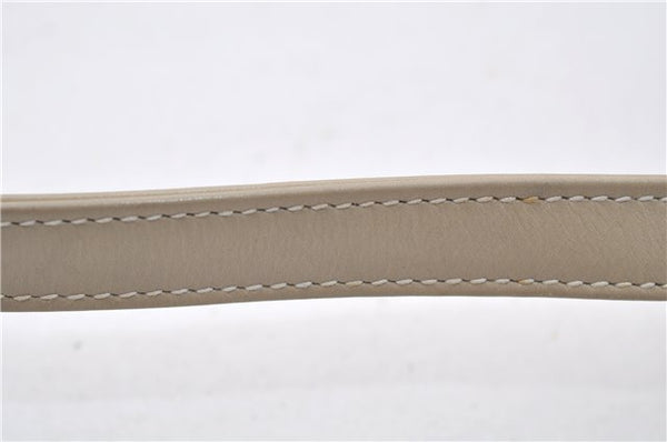 Authentic GUCCI Vintage Shoulder Cross Body Bag Purse Leather Ivory 8988E