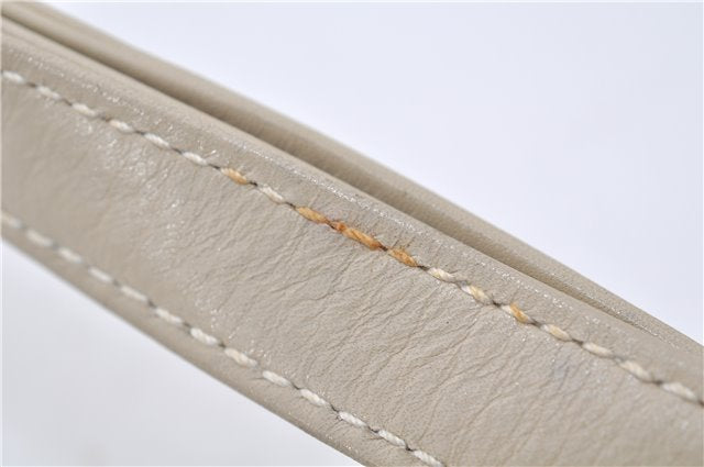 Authentic GUCCI Vintage Shoulder Cross Body Bag Purse Leather Ivory 8988E