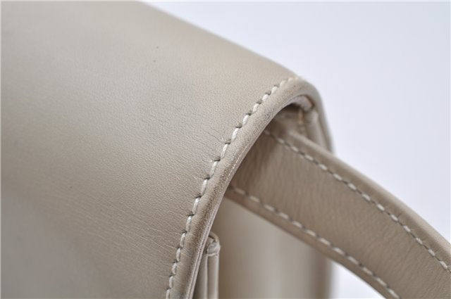 Authentic GUCCI Vintage Shoulder Cross Body Bag Purse Leather Ivory 8988E