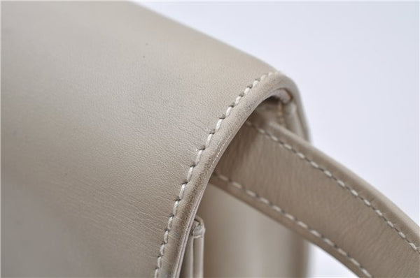 Authentic GUCCI Vintage Shoulder Cross Body Bag Purse Leather Ivory 8988E