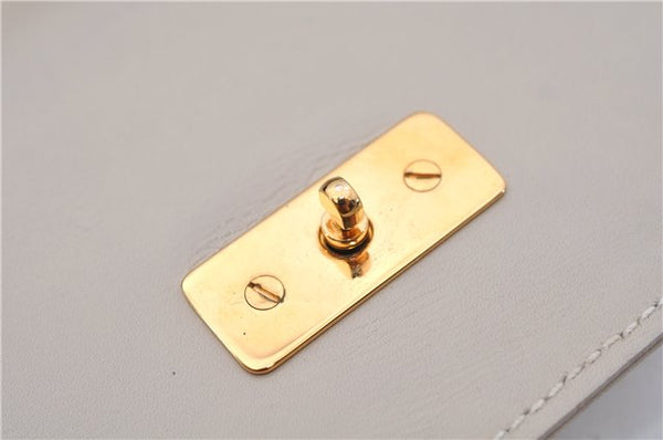 Authentic GUCCI Vintage Shoulder Cross Body Bag Purse Leather Ivory 8988E