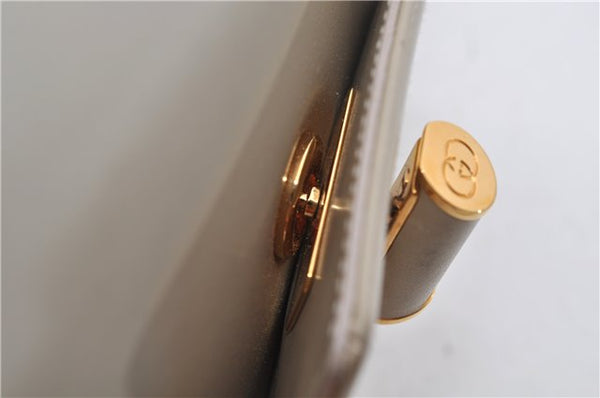 Authentic GUCCI Vintage Shoulder Cross Body Bag Purse Leather Ivory 8988E