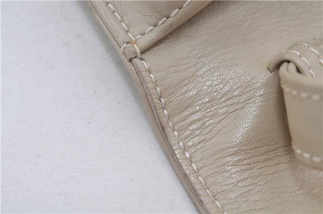 Authentic GUCCI Vintage Shoulder Cross Body Bag Purse Leather Ivory 8988E