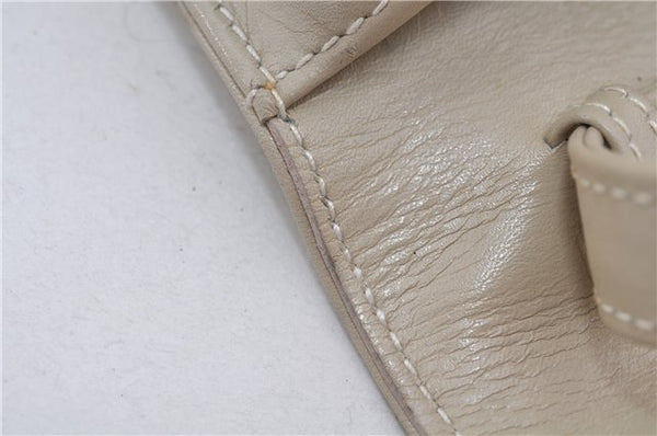 Authentic GUCCI Vintage Shoulder Cross Body Bag Purse Leather Ivory 8988E