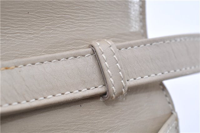 Authentic GUCCI Vintage Shoulder Cross Body Bag Purse Leather Ivory 8988E