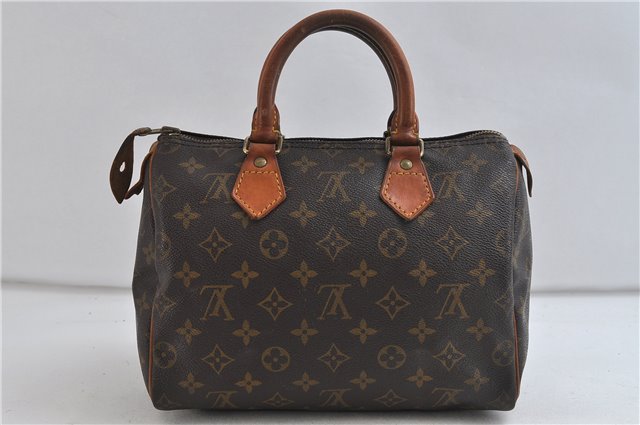 Authentic Louis Vuitton Monogram Speedy 25 Hand Bag Purse M41528 LV 8989C