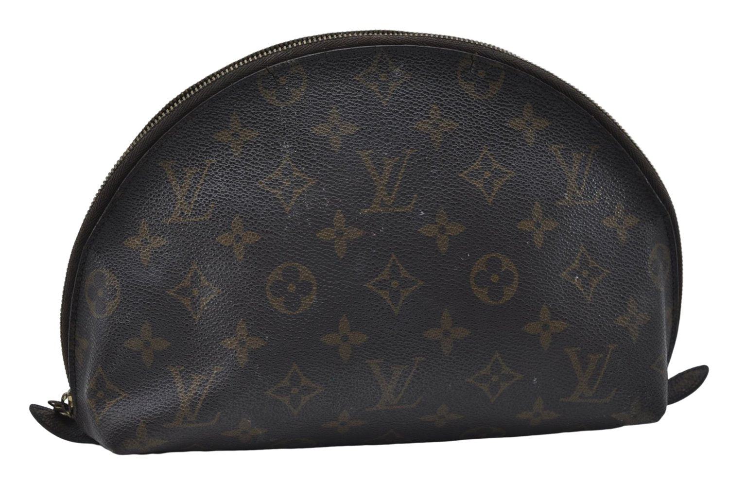 Louis Vuitton Monogram Trousse Demi Ronde 23 Cosmetic Pouch M47520 LV Junk 8998D