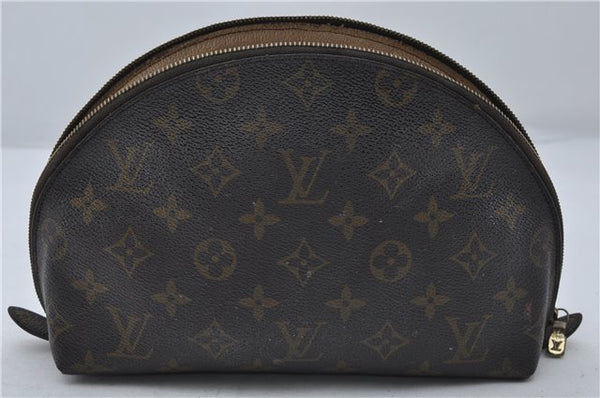 Louis Vuitton Monogram Trousse Demi Ronde 23 Cosmetic Pouch M47520 LV Junk 8998D