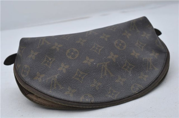 Louis Vuitton Monogram Trousse Demi Ronde 23 Cosmetic Pouch M47520 LV Junk 8998D